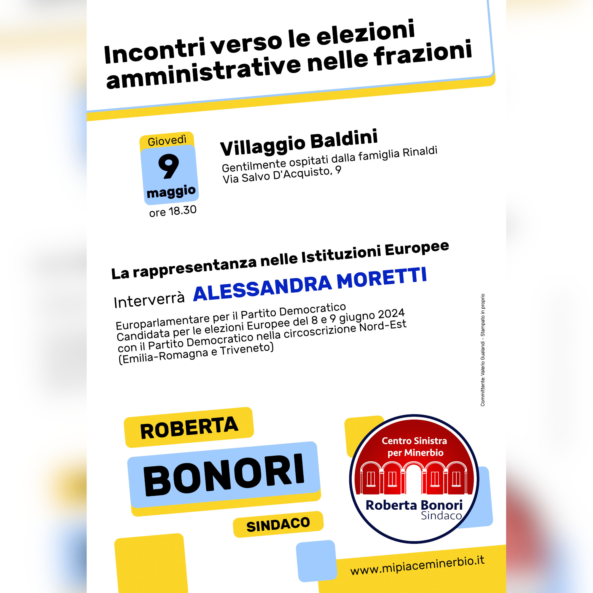Incontro con Alessandra Moretti a “Villaggio Baldini”